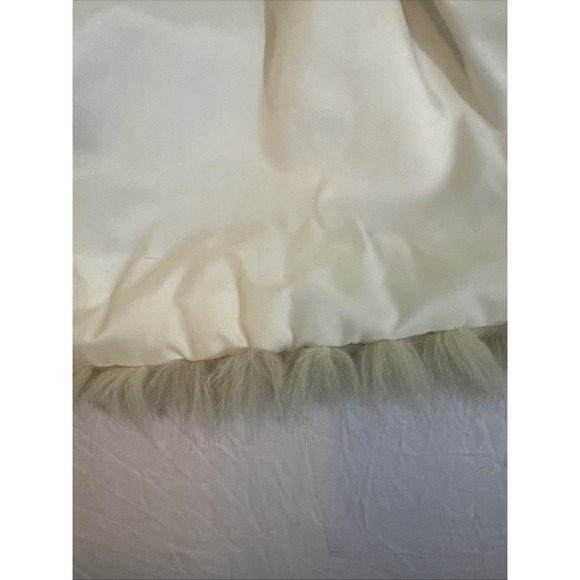 Vintage Saga Blue Fox Finland Stroller Fur Jacket White Silver Size L Beautiful! - Picture 11 of 16